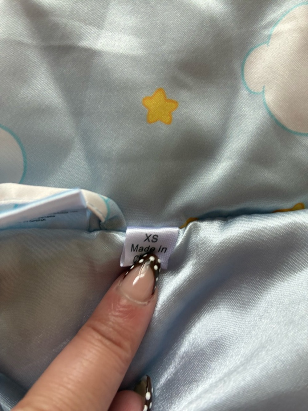Dolls Kill Light Blue Rainbow Care Bears Puffer Jacket 💘🐻☀️☁️ - Picture 4 of 4